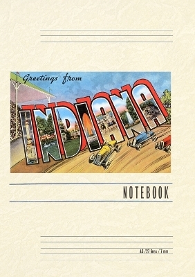 Vintage Lined Notebook Greetings from Indiana