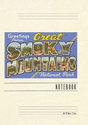 Vintage Lined Notebook Greetings from Smoky Mountains