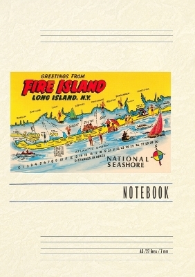 Vintage Lined Notebook Greetings from Fire Island, Long Island, New York