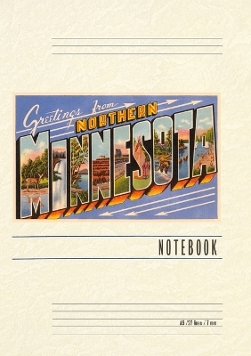 Vintage Lined Notebook Greetings from Northern Minnesota