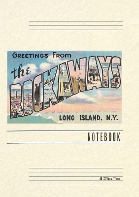 Vintage Lined Notebook Greetings from the Rockaways, New York