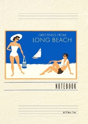 Vintage Lined Notebook Greetings from Long Beach