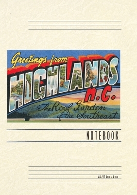 Vintage Lined Notebook Greetings from Highlands