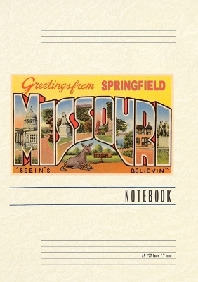 Vintage Lined Notebook Greetings from Springfield