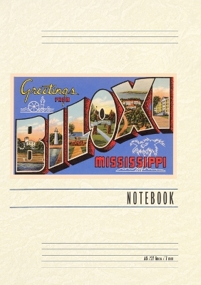 Vintage Lined Notebook Greetings from Biloxi