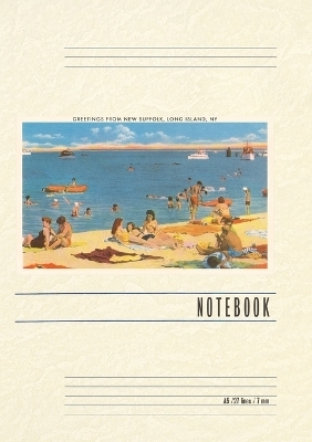 Vintage Lined Notebook Greetings from New Suffolk, Long Island, New York