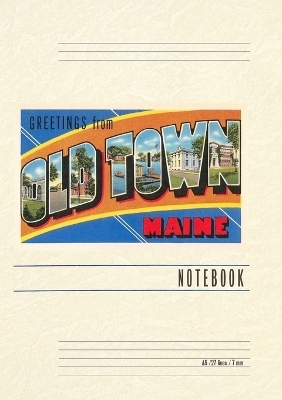 Vintage Lined Notebook Greetings from Old Town