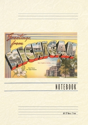 Vintage Lined Notebook Greetings from Michigan