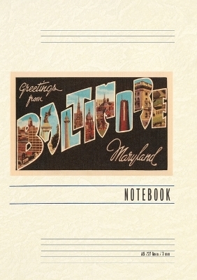 Vintage Lined Notebook Greetings from Baltimore