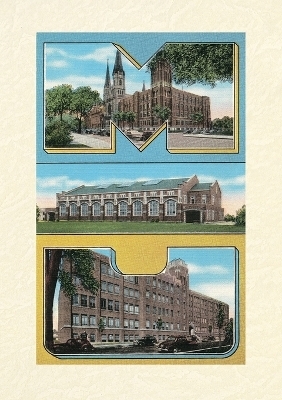 Vintage Lined Notebook Greetings from Michigan University