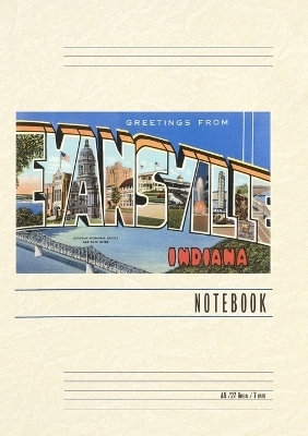 Vintage Lined Notebook Greetings from Evansville