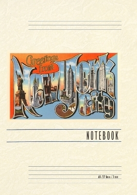 Vintage Lined Notebook Greetings from New York City