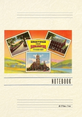 Vintage Lined Notebook Greetings from Burlington