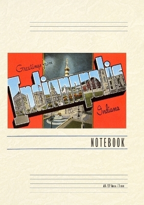 Vintage Lined Notebook Greetings from Indianapolis