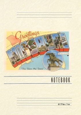 Vintage Lined Notebook Greetings from Missouri