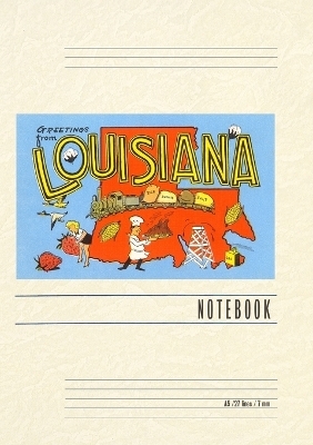 Vintage Lined Notebook Greetings from Louisiana