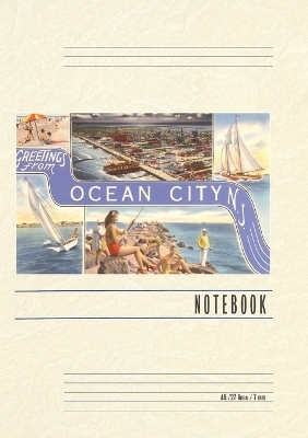 Vintage Lined Notebook Greetings from Ocean City, New Jersey