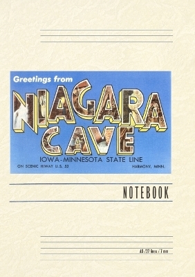 Vintage Lined Notebook Greetings from Niagara Cave, Harmony