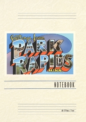 Vintage Lined Notebook Greetings from Park Rapids