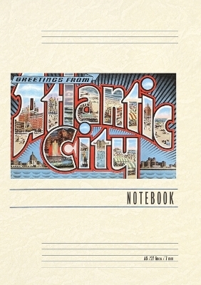 Vintage Lined Notebook Greetings from Atlantic City, New Jersey