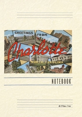 Vintage Lined Notebook Greetings from Charlotte