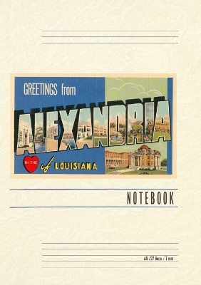 Vintage Lined Notebook Greetings from Alexandria, Louisiana