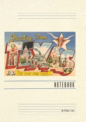 Vintage Lined Notebook Greetings from Texas