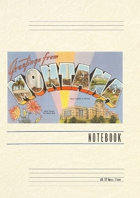 Vintage Lined Notebook Greetings from Montana