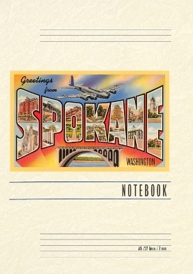 Vintage Lined Notebook Greetings from Spokane