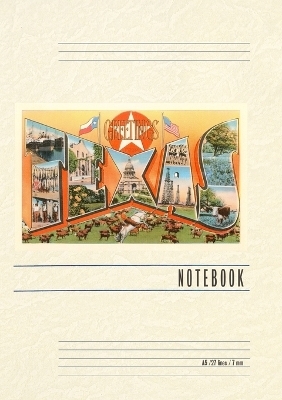 Vintage Lined Notebook Greetings from Texas