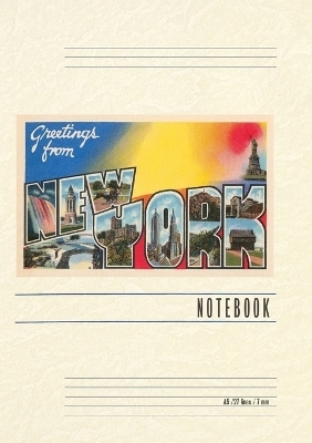 Vintage Lined Notebook Greetings from New York