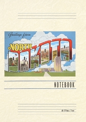 Vintage Lined Notebook Greetings from North Dakota