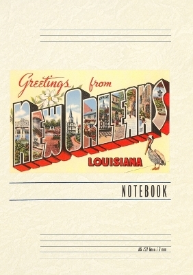 Vintage Lined Notebook Greetings from New Orleans