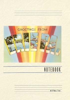 Vintage Lined Notebook Greetings from Erie, Pennsylvania