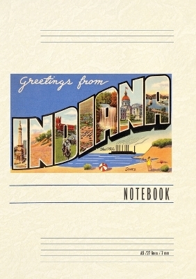 Vintage Lined Notebook Greetings from Indiana