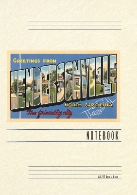 Vintage Lined Notebook Greetings from Hendersonville