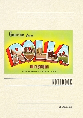 Vintage Lined Notebook Greetings from Rolla