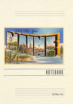 Vintage Lined Notebook Greetings from Maine