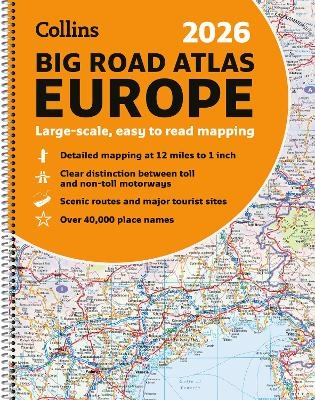 Collins 2026 Big Road Atlas Europe -  Collins Maps