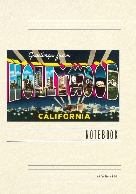 Vintage Lined Notebook Greetings from Hollywood, California