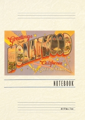 Vintage Lined Notebook Greetings from Hollywood, California