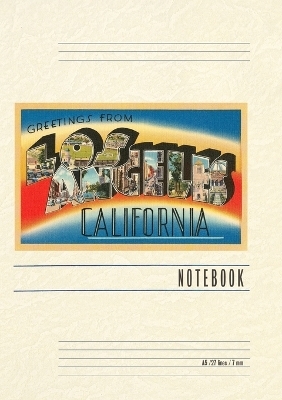 Vintage Lined Notebook Greetings from Los Angeles, California