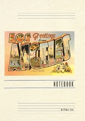 Vintage Lined Notebook Greetings from Los Angeles, California