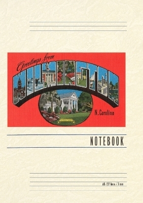 Vintage Lined Notebook Greetings from Wilmington