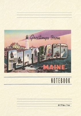 Vintage Lined Notebook Greetings from Portland