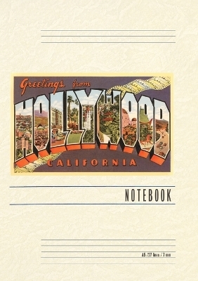 Vintage Lined Notebook Greetings from Hollywood, California