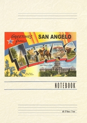 Vintage Lined Notebook Greetings from San Angelo, Texas