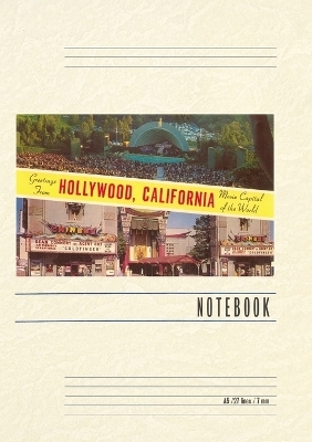 Vintage Lined Notebook Greetings from Hollywood, California