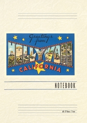 Vintage Lined Notebook Greetings from Hollywood, California