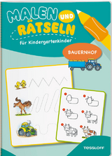 Malen und Rätseln für Kindergartenkinder. Bauernhof